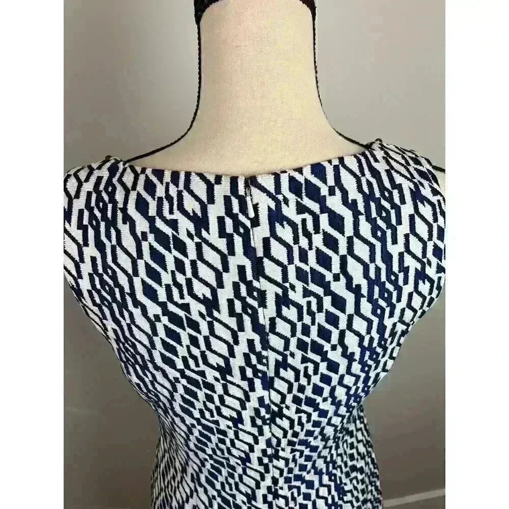 NWOT Moulinette Soeurs Anthropologie Beaded Midi Dress Blue Geometric Boho 4 - Picture 6 of 11